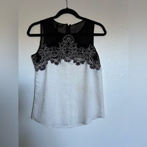 White House Black market lace top, Size 0
